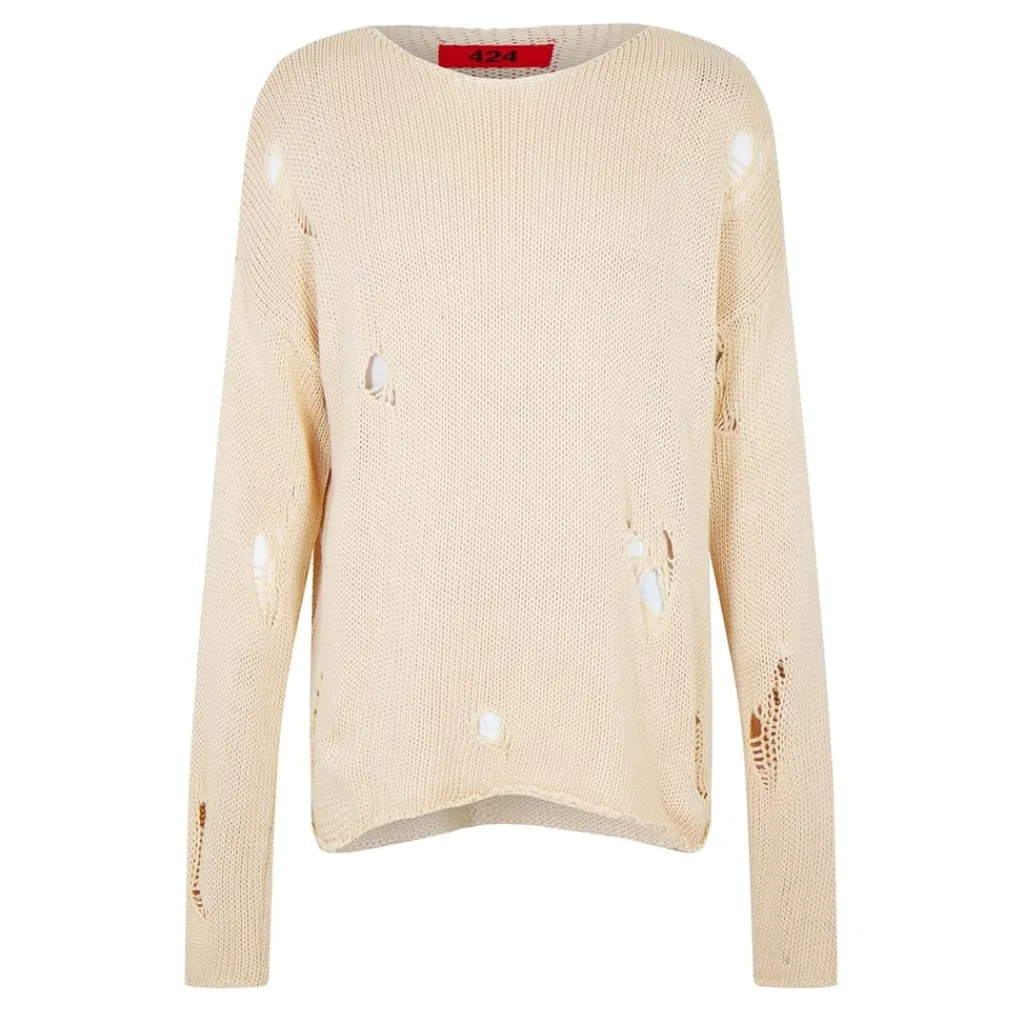 Knitwear*424 Crew Neck Relaxed Fit Sweater in Multi