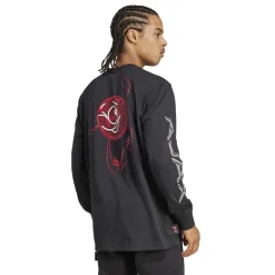 Football And Rugby Clothing*adidas Ajax Amsterdam Graphic Long Sleeve T-Shirt Adults in Black