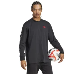 Football And Rugby Clothing*adidas Ajax Amsterdam Graphic Long Sleeve T-Shirt Adults in Black