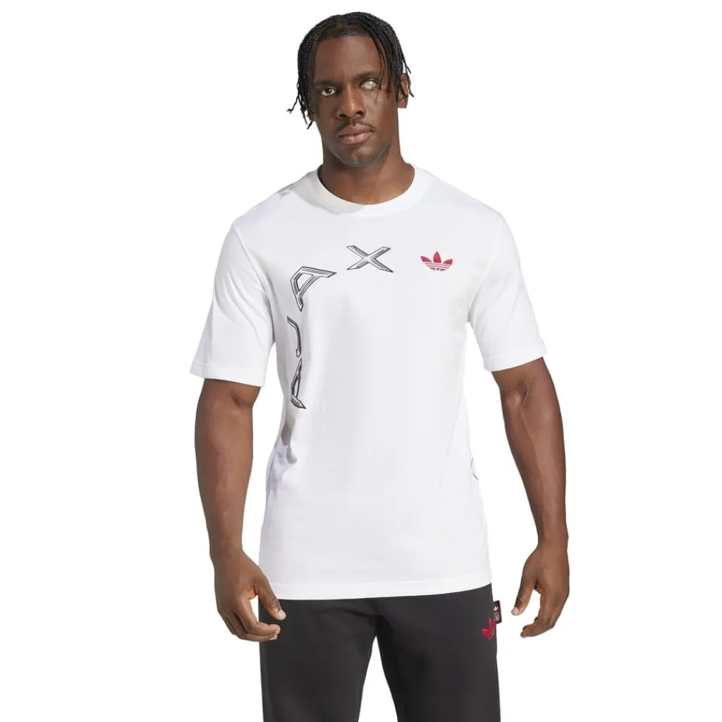 Football And Rugby Clothing*adidas Ajax Amsterdam Graphic T-Shirt Adults in White