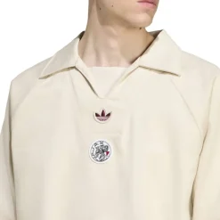 Fitness And Gym Tops*adidas Ajax Originals Icon Drill Top Adults in White