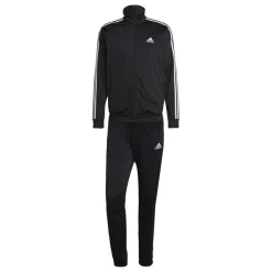 Tracksuits*adidas Basic 3 Stripes Tricot Tracksuit in Black