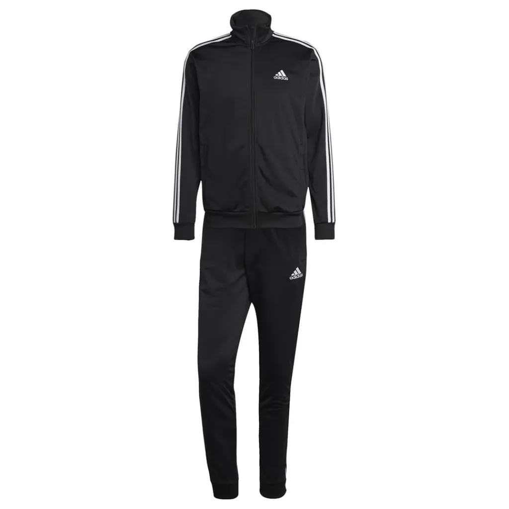 Tracksuits*adidas Basic 3 Stripes Tricot Tracksuit in Black