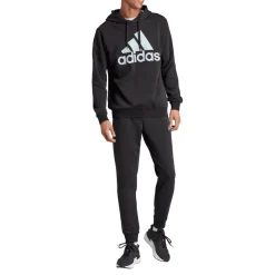 Tracksuits*adidas Big Logo Terry Tracksuit in Black
