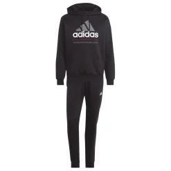Tracksuits*adidas Fleece Hooded Tracksuit in Black