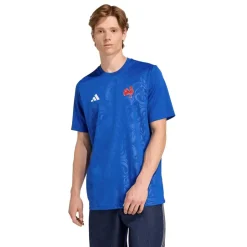 Fitness And Gym Tops*adidas France Supporter T-Shirt 2025 Adults in Blue