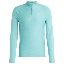 Fitness And Gym Tops|Fitness And Gymwear*adidas Gym+ 3-Stripes 1/4 Zip Training Top in Light Blue