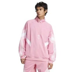 Fitness And Gym Tops*adidas Inter Miami Cf Originals Half Zip Crew Sweatshirt Adults in Pink