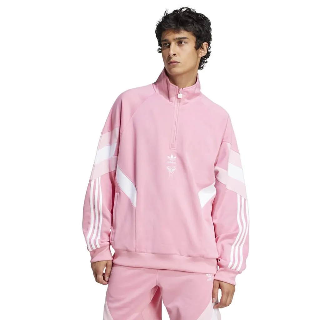 Fitness And Gym Tops*adidas Inter Miami Cf Originals Half Zip Crew Sweatshirt Adults in Pink
