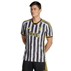 Football And Rugby Clothing*adidas Juventus Authentic Home Shirt 2023 2024 Adults in Black