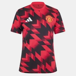 Football And Rugby Clothing*adidas Manchester United Pre Match Shirt 2025 2026 Adults in Red