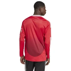 Football And Rugby Clothing*adidas Manchester United Home Long Sleeve Shirt 2024 2025 Adults in Red