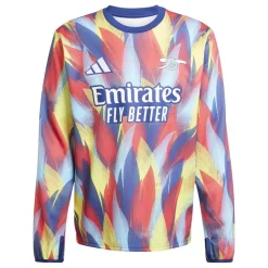 Fitness And Gymwear|Fitness And Gym Tops*adidas Mens Arsenal Long Sleeve Pre Match Shirt 2025 2026 in Blue