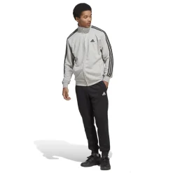 Tracksuits*adidas Mens Basic 3 Stripes French Terry Tracksuit in Grey