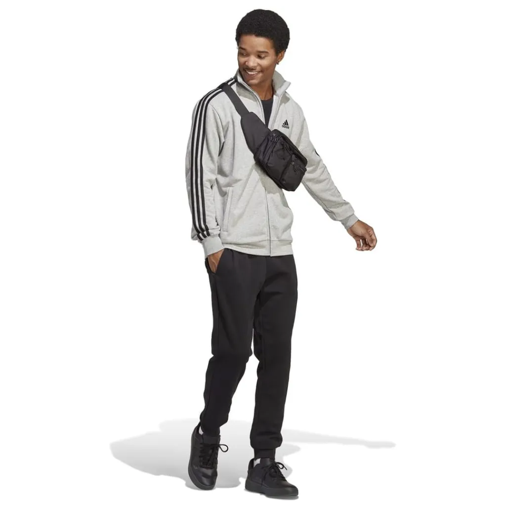 Tracksuits*adidas Mens Basic 3 Stripes French Terry Tracksuit in Grey