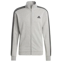Tracksuits*adidas Mens Basic 3 Stripes French Terry Tracksuit in Grey