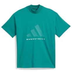 Fitness And Gym Tops*adidas Mens Basketball T-Shirt in Green