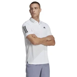 Polo Shirts*adidas Mens Club 3 Stripe Polo Shirt in White