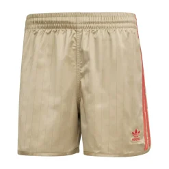Shorts*adidas Mens David Beckham Originals 3 Stripes Shorts in Beige