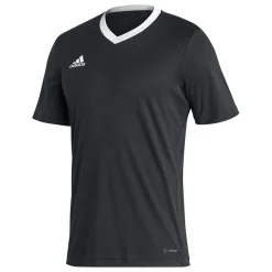 Football And Rugby Clothing*adidas Mens Entrada 22 Short Sleeve Jersey Top in Black