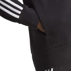 Tracksuits*adidas Mens Essentials French Terry 3 Stripes Zip Hoodie in Black