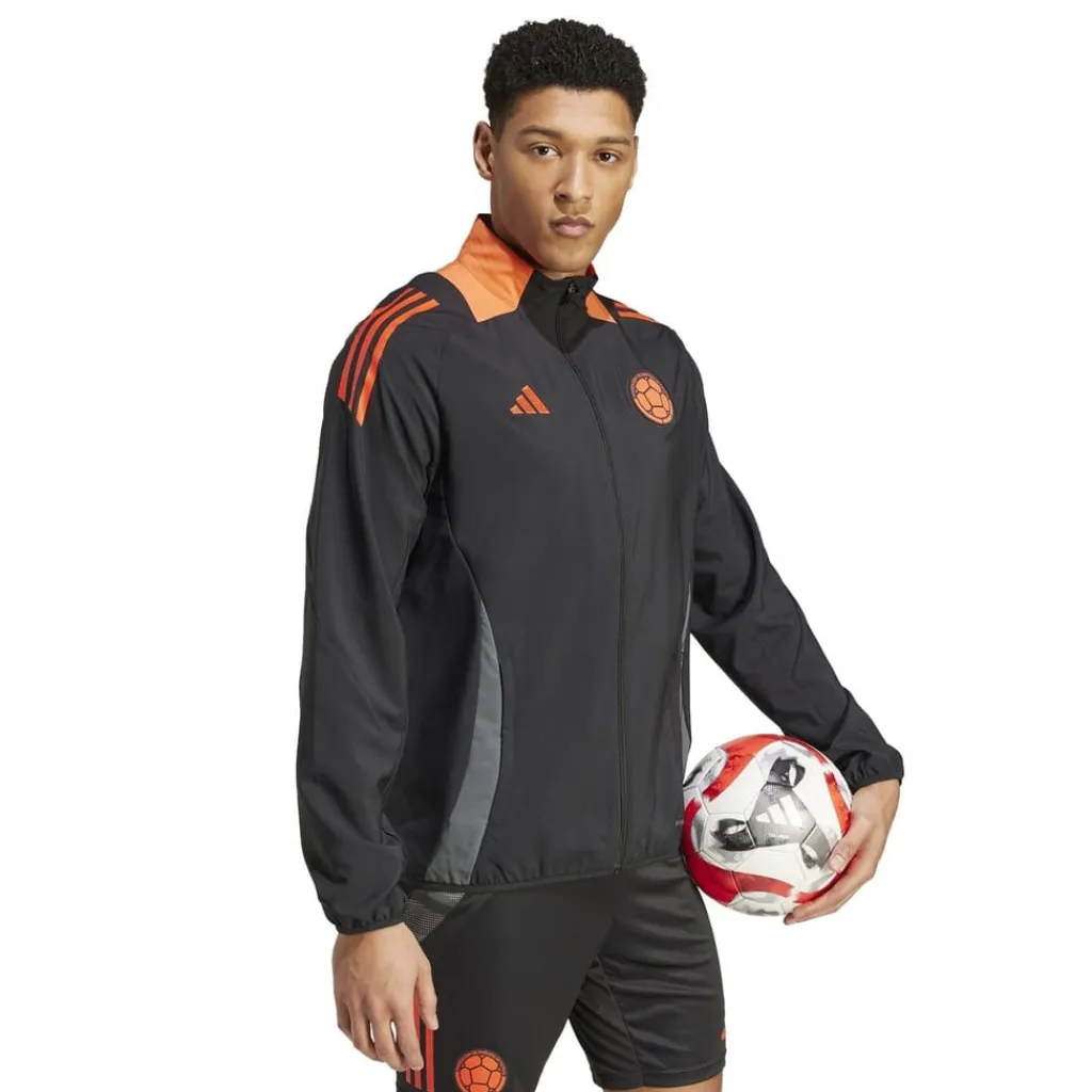 Tracksuits*adidas Mens Fcf Pre Jacket Tracksuit Top in Black