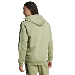 Sweatshirts|Hoodies*adidas Mens Fleece 3 Stripes Hoodie in Green