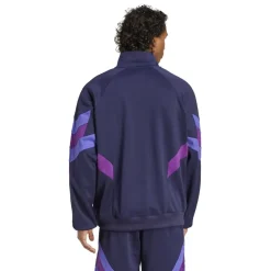 Fitness And Gym Tops*adidas Mens Galaxy Originals Half Zip Crew Sweatshirt in Purple