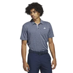 Polo Shirts*adidas Mens Heather Polo Shirt in Blue