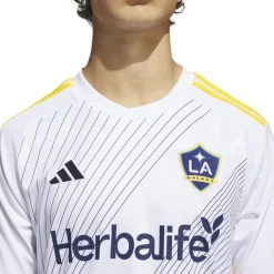 Football And Rugby Clothing*adidas Mens La Galaxy 24 25 Home Jersey in White
