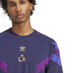 Football And Rugby Clothing*adidas Mens La Galaxy Originals Short Sleeve T-Shirt in Purple