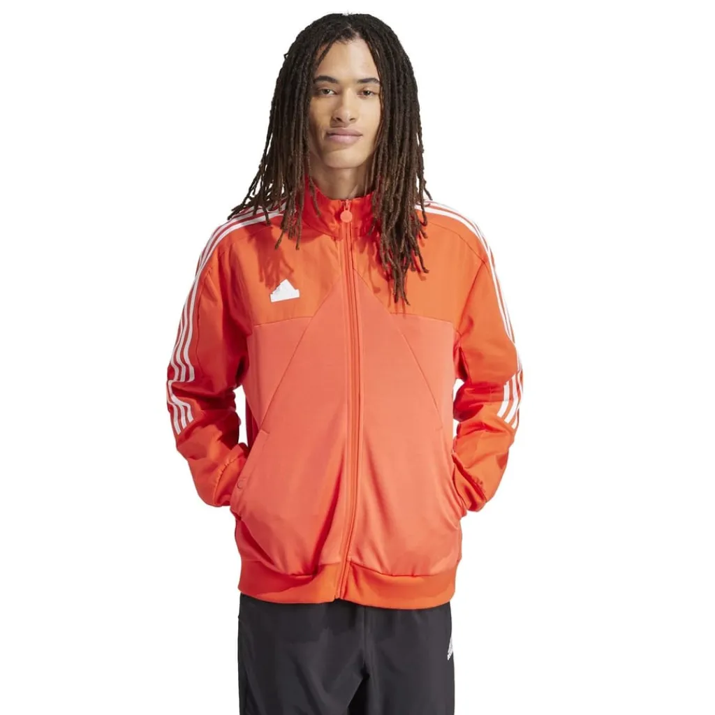 Tracksuits*adidas Mens M Tiro Tt Q1 Tracksuit Top in Red