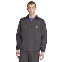 Fitness And Gym Tops|Fitness And Gymwear*adidas Mens Manchester United Icons Drill Top in Black