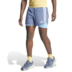 Fitness And Gym Shorts*adidas Mens Otr E 3s 2in1 S Running Shorts in Blue