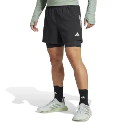 Fitness And Gym Shorts*adidas Mens Own The Run 2 In 1 Running Shorts in Black