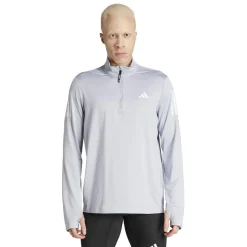 Fitness And Gym Tops*adidas Mens Own The Run Half Zip Running Top in Grey
