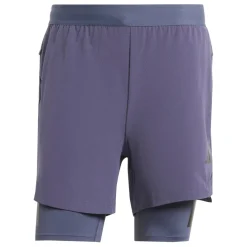 Fitness And Gymwear|Fitness And Gym Shorts*adidas Mens Power Workout Two In One Shorts in Blue