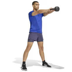 Fitness And Gymwear|Fitness And Gym Shorts*adidas Mens Power Workout Two In One Shorts in Blue