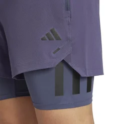 Fitness And Gymwear|Fitness And Gym Shorts*adidas Mens Power Workout Two In One Shorts in Blue