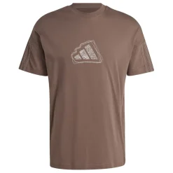 Fitness And Gym Tops*adidas Mens Season Short Sleeve Gym Top in Brown