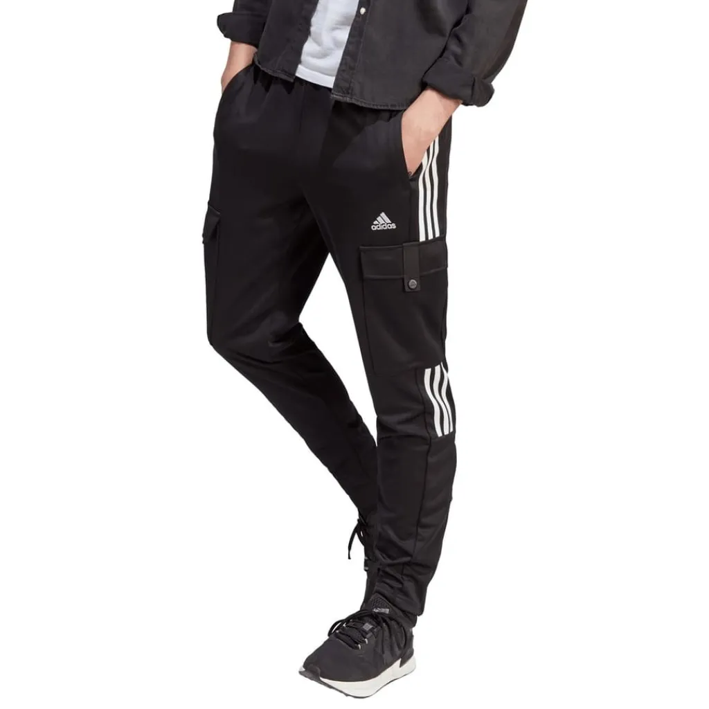 Trousers*adidas Mens Trio Cargo Tracksuit Bottoms in Black
