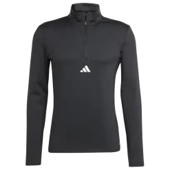 Fitness And Gymwear*adidas Mens Workout Quarter Zip Track Top in Black
