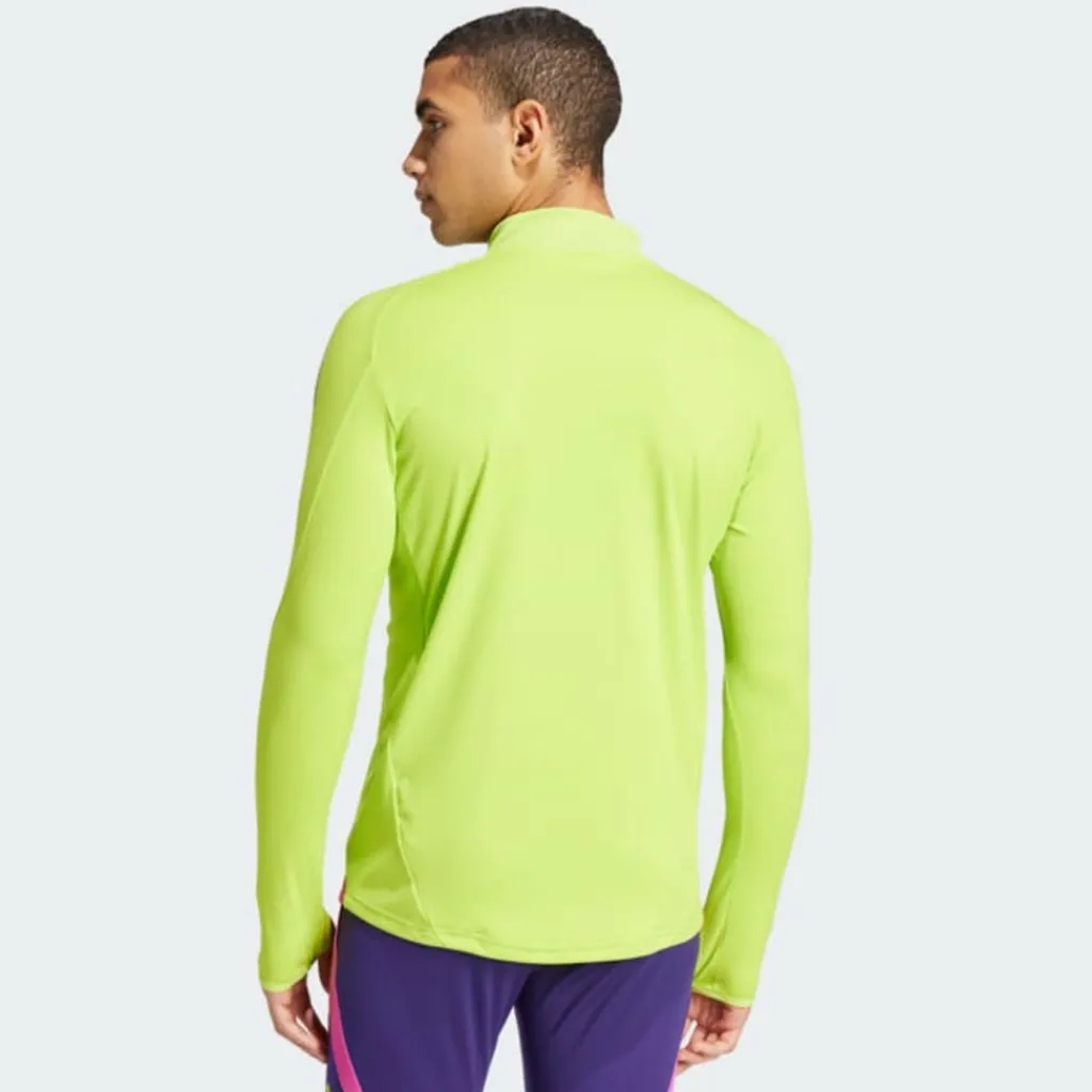 Fitness And Gym Tops*adidas Mock Neck Slim Fit Athletic Top in Green