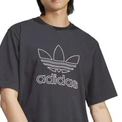 T-Shirts And Vests*adidas Originals Adicolor Outline Trefoil T-Shirt in Black