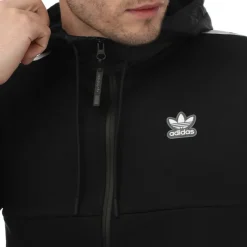 Sweatshirts*adidas Originals Originals Edge Full-Zip Hoodie in Black-White