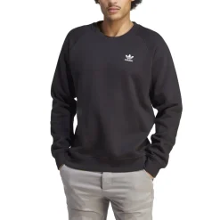 Sweatshirts*adidas Originals Trefoil Essentials Crewneck Sweatshirt in Black