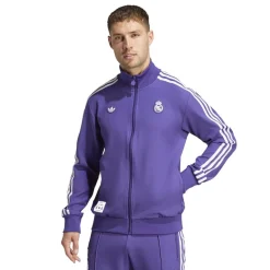 Tracksuits*adidas Real Madrid Terraces Icon Tracksuit Top in Purple