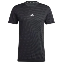 Fitness And Gym Tops*adidas Seamless Slim Fit Crew Neck T-Shirt in Black