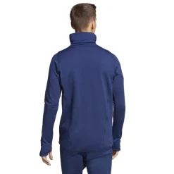 Fitness And Gym Tops*adidas Slim Fit Turtleneck Long Sleeve Athletic Top in Blue