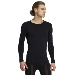 Fitness And Gymwear*adidas Terrex Merino Slim Fit Long Sleeve T-Shirt in Black